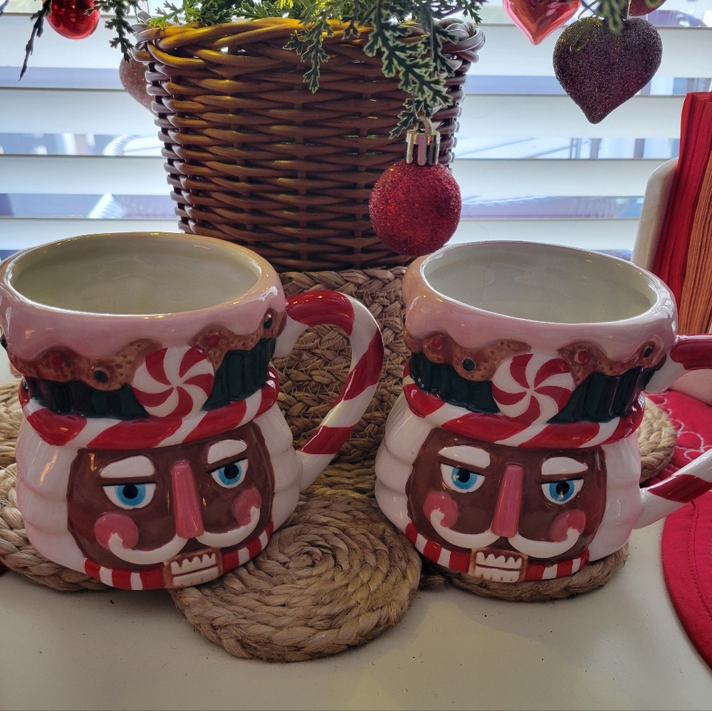 Set Of World Market Nutcracker Holiday Mugs